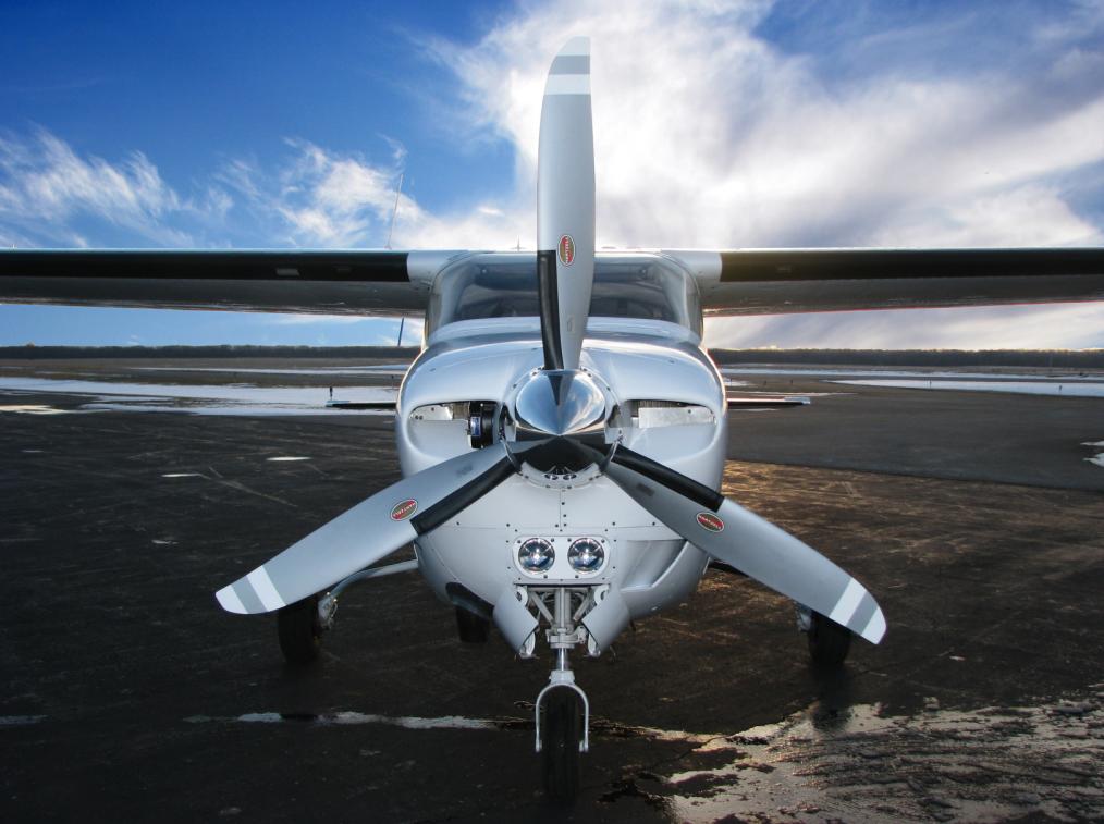 New Hartzell Scimitar propeller for Cessna 210. Propeller PartsMarket, Inc. 772-464-0088
